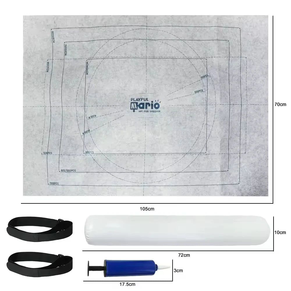 HKM-710163 Jigsaw Puzzle Roll-Up Mat for Up to 1500 Pieces - Ideal for All Ages