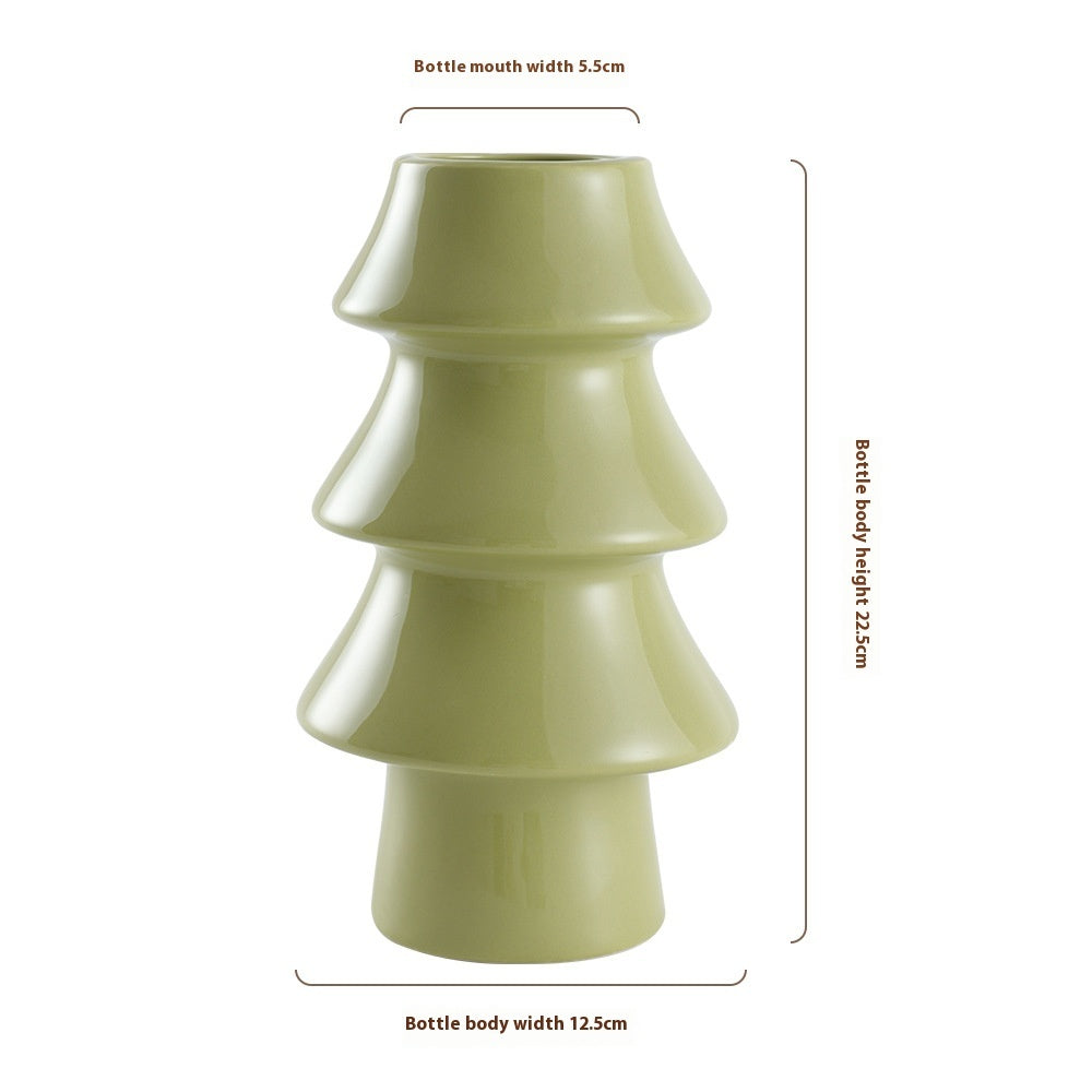 HKM-710291 Gingerbread Man Ceramic Vase for Modern Floral Arrangements, Hand-Painted Glazed Design