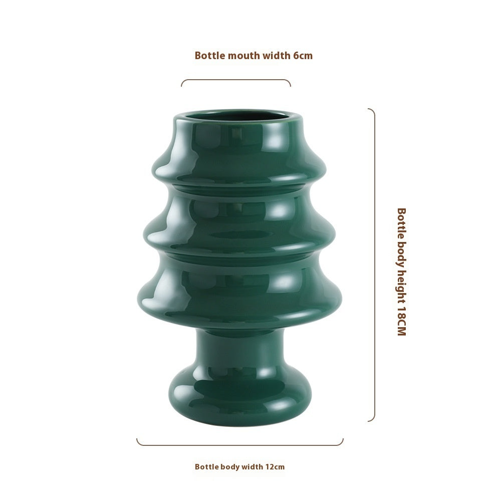 HKM-710291 Gingerbread Man Ceramic Vase for Modern Floral Arrangements, Hand-Painted Glazed Design