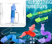 HKM-710291 LED Light-Up Giraffe Pop Tubes Sensory Toy for Kids and Adults, Educational Fidget Fun