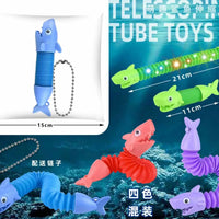 HKM-710291 LED Light-Up Giraffe Pop Tubes Sensory Toy for Kids and Adults, Educational Fidget Fun