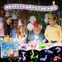 HKM-710291 LED Light-Up Giraffe Pop Tubes Sensory Toy for Kids and Adults, Educational Fidget Fun