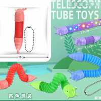 HKM-710291 LED Light-Up Giraffe Pop Tubes Sensory Toy for Kids and Adults, Educational Fidget Fun
