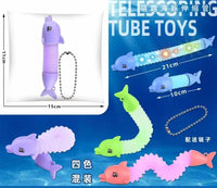 HKM-710291 LED Light-Up Giraffe Pop Tubes Sensory Toy for Kids and Adults, Educational Fidget Fun