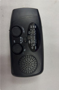 HKM-710355 Solar Hand Crank USB Charging Radio Flashlight in Red - Compact and Lightweight Emergency Device