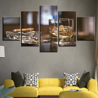 HKM-710419 Modern Decorative Canvas Art Set - Cigar, Grain & Oil Painting - Multiple Sizes Available