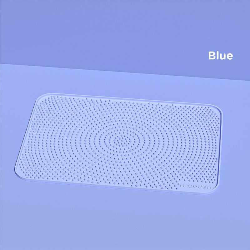 HKM-710419 Silicone Sand-proof Cat Litter Box Mat - Easy Clean, Space-saving Design Available in Grey, Pink, Blue, Purple