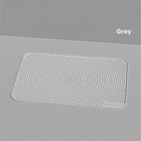 HKM-710419 Silicone Sand-proof Cat Litter Box Mat - Easy Clean, Space-saving Design Available in Grey, Pink, Blue, Purple