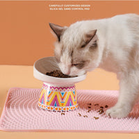 HKM-710419 Silicone Sand-proof Cat Litter Box Mat - Easy Clean, Space-saving Design Available in Grey, Pink, Blue, Purple