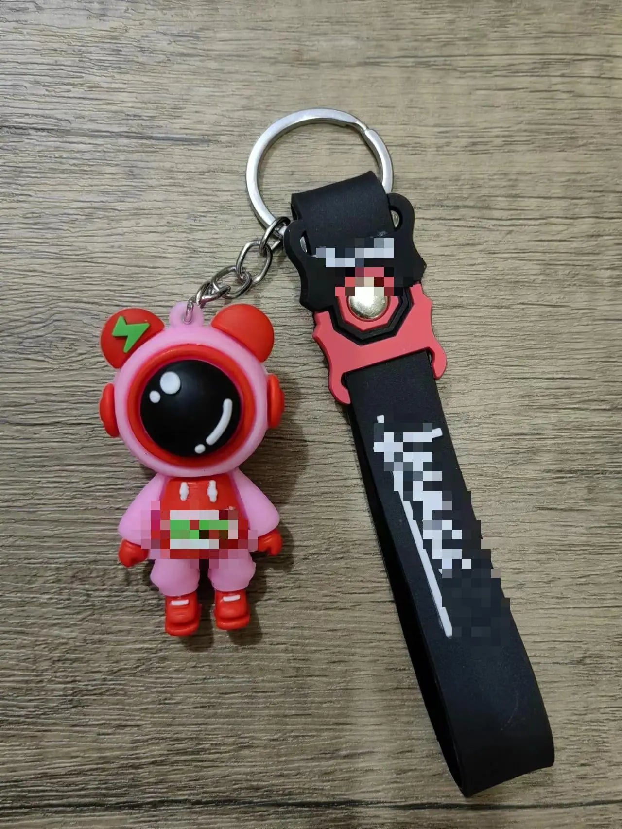 HKM-710483 3D Cartoon Bear Keychain in Silicone for Men and Women, Fashionable Key Pendant for Bags and Cars
