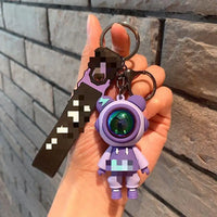 HKM-710483 3D Cartoon Bear Keychain in Silicone for Men and Women, Fashionable Key Pendant for Bags and Cars