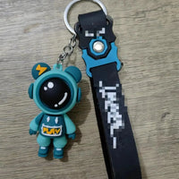 HKM-710483 3D Cartoon Bear Keychain in Silicone for Men and Women, Fashionable Key Pendant for Bags and Cars