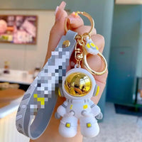 HKM-710483 3D Cartoon Bear Keychain in Silicone for Men and Women, Fashionable Key Pendant for Bags and Cars