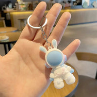 HKM-710483 3D Cartoon Bear Keychain in Silicone for Men and Women, Fashionable Key Pendant for Bags and Cars