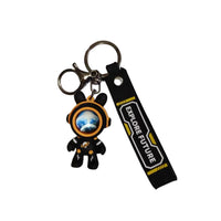 HKM-710483 3D Cartoon Bear Keychain in Silicone for Men and Women, Fashionable Key Pendant for Bags and Cars
