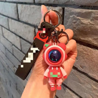 HKM-710483 3D Cartoon Bear Keychain in Silicone for Men and Women, Fashionable Key Pendant for Bags and Cars