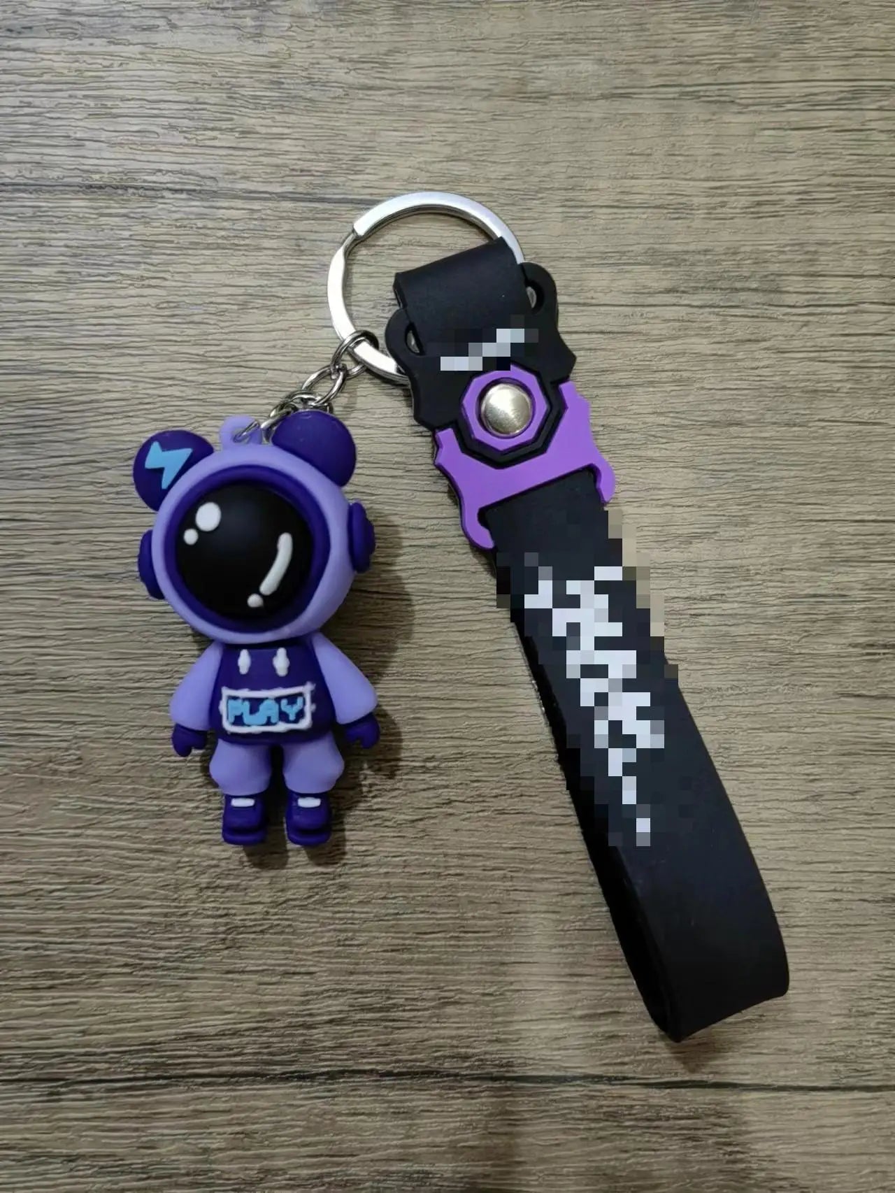 HKM-710483 3D Cartoon Bear Keychain in Silicone for Men and Women, Fashionable Key Pendant for Bags and Cars