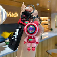 HKM-710483 3D Cartoon Bear Keychain in Silicone for Men and Women, Fashionable Key Pendant for Bags and Cars