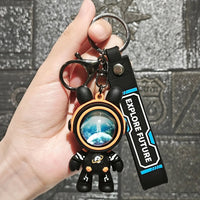 HKM-710483 3D Cartoon Bear Keychain in Silicone for Men and Women, Fashionable Key Pendant for Bags and Cars