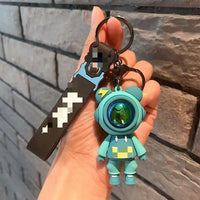 HKM-710483 3D Cartoon Bear Keychain in Silicone for Men and Women, Fashionable Key Pendant for Bags and Cars