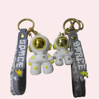 HKM-710483 3D Cartoon Bear Keychain in Silicone for Men and Women, Fashionable Key Pendant for Bags and Cars