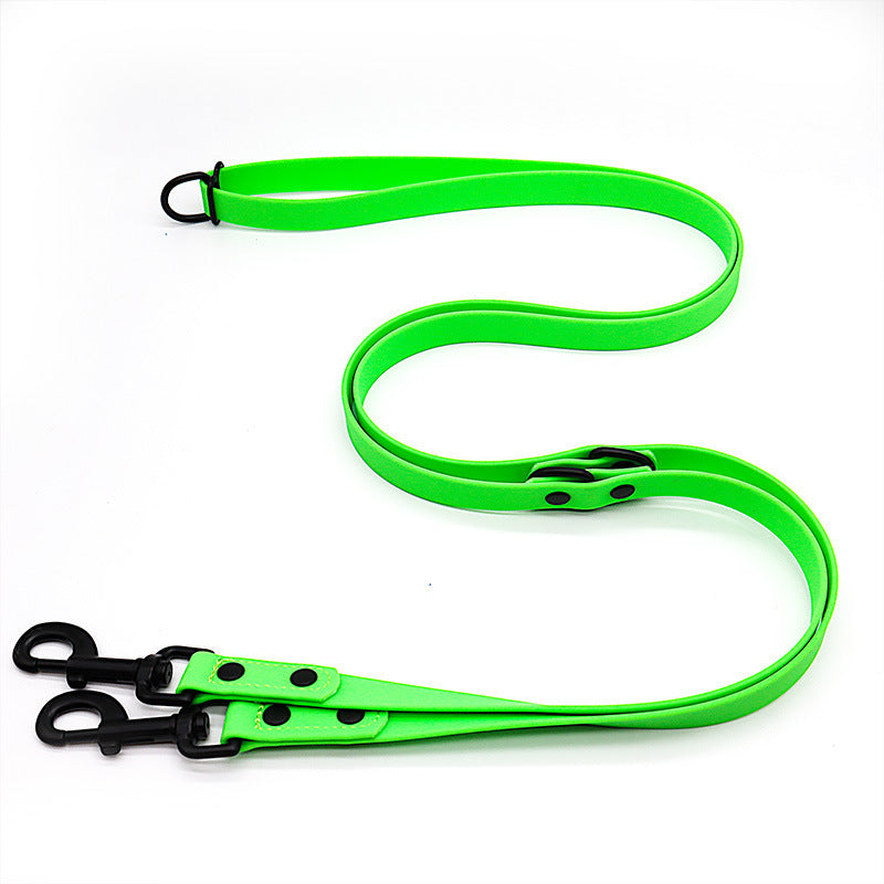 HKM-710483 Multifunctional Double-Ended PVC Dog Traction Belt - 2.1m Length
