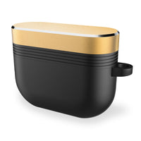 HKM-710547 Protective Case for AirPods Pro - Silicone & Aluminum Alloy with Carabiner, Multiple Colors Available