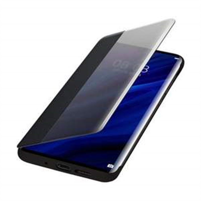 HKM-710739 All-in-One Leather Case with Smart Sleep Feature for HUAWEI Devices - Anti-Fall TPU Protection - Black