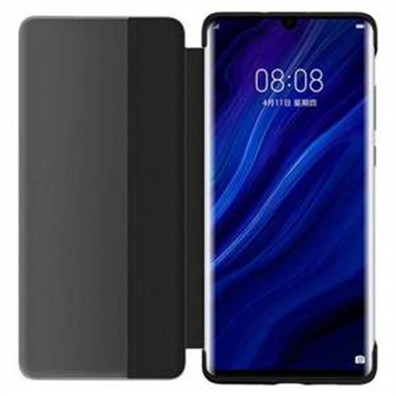 HKM-710739 All-in-One Leather Case with Smart Sleep Feature for HUAWEI Devices - Anti-Fall TPU Protection - Black