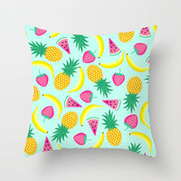 HKM-710867 Fruit-Themed Peach Skin Pillowcase for Home and Car - 45x45cm Cushion Cover