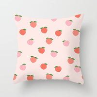 HKM-710867 Fruit-Themed Peach Skin Pillowcase for Home and Car - 45x45cm Cushion Cover
