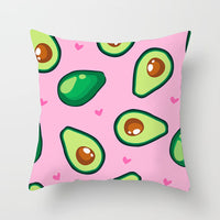 HKM-710867 Fruit-Themed Peach Skin Pillowcase for Home and Car - 45x45cm Cushion Cover