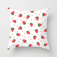 HKM-710867 Fruit-Themed Peach Skin Pillowcase for Home and Car - 45x45cm Cushion Cover