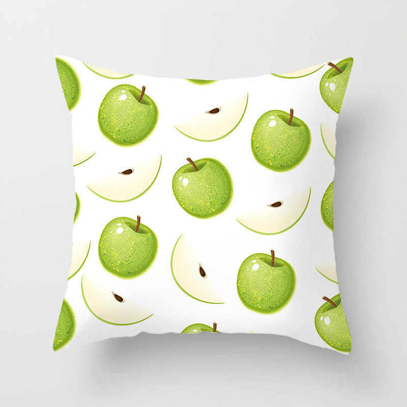HKM-710867 Fruit-Themed Peach Skin Pillowcase for Home and Car - 45x45cm Cushion Cover