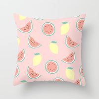 HKM-710867 Fruit-Themed Peach Skin Pillowcase for Home and Car - 45x45cm Cushion Cover