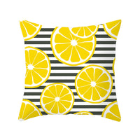 HKM-710867 Fruit-Themed Peach Skin Pillowcase for Home and Car - 45x45cm Cushion Cover