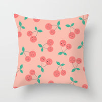 HKM-710867 Fruit-Themed Peach Skin Pillowcase for Home and Car - 45x45cm Cushion Cover