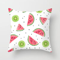 HKM-710867 Fruit-Themed Peach Skin Pillowcase for Home and Car - 45x45cm Cushion Cover