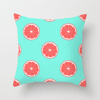HKM-710867 Fruit-Themed Peach Skin Pillowcase for Home and Car - 45x45cm Cushion Cover