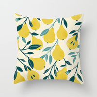 HKM-710867 Fruit-Themed Peach Skin Pillowcase for Home and Car - 45x45cm Cushion Cover