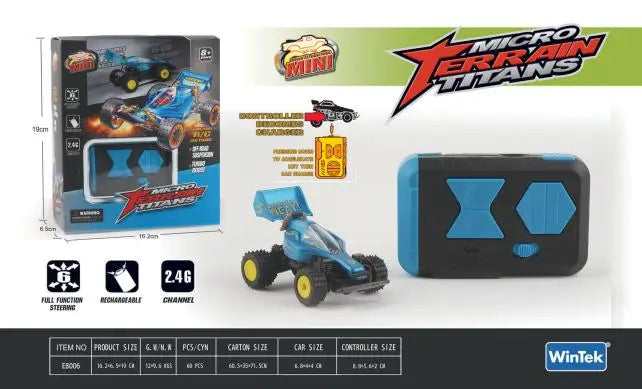 HKM-711059 2.4GHz 1:64 Remote Control Mini Car Toy for Kids - 5 Channel Off-Road Truck