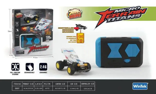 HKM-711059 2.4GHz 1:64 Remote Control Mini Car Toy for Kids - 5 Channel Off-Road Truck