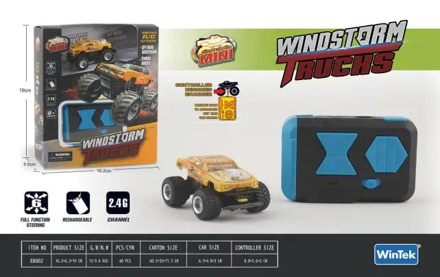 HKM-711059 2.4GHz 1:64 Remote Control Mini Car Toy for Kids - 5 Channel Off-Road Truck
