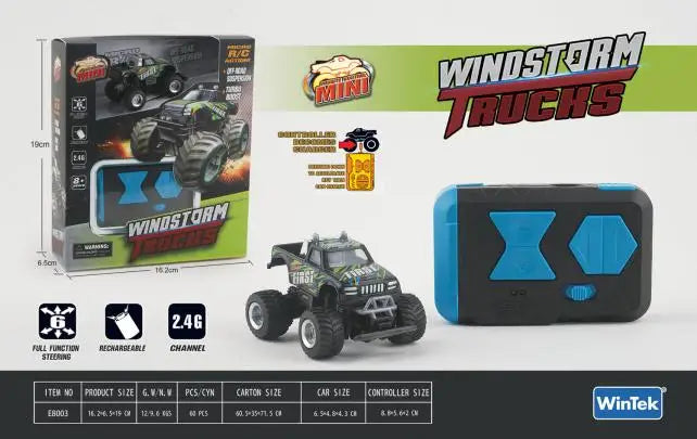HKM-711059 2.4GHz 1:64 Remote Control Mini Car Toy for Kids - 5 Channel Off-Road Truck