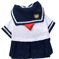 HKM-711251 Sailor Style Pet Dress with Matching Streamers for Cats