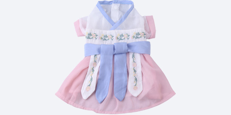 HKM-711251 Sailor Style Pet Dress with Matching Streamers for Cats