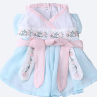 HKM-711251 Sailor Style Pet Dress with Matching Streamers for Cats