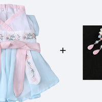 HKM-711251 Sailor Style Pet Dress with Matching Streamers for Cats