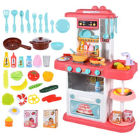 HKM-711315 Children's 43-Piece Pretend Play Kitchen Set with Realistic Lights & Sounds for Ages 2-13