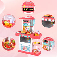 HKM-711315 Children's 43-Piece Pretend Play Kitchen Set with Realistic Lights & Sounds for Ages 2-13